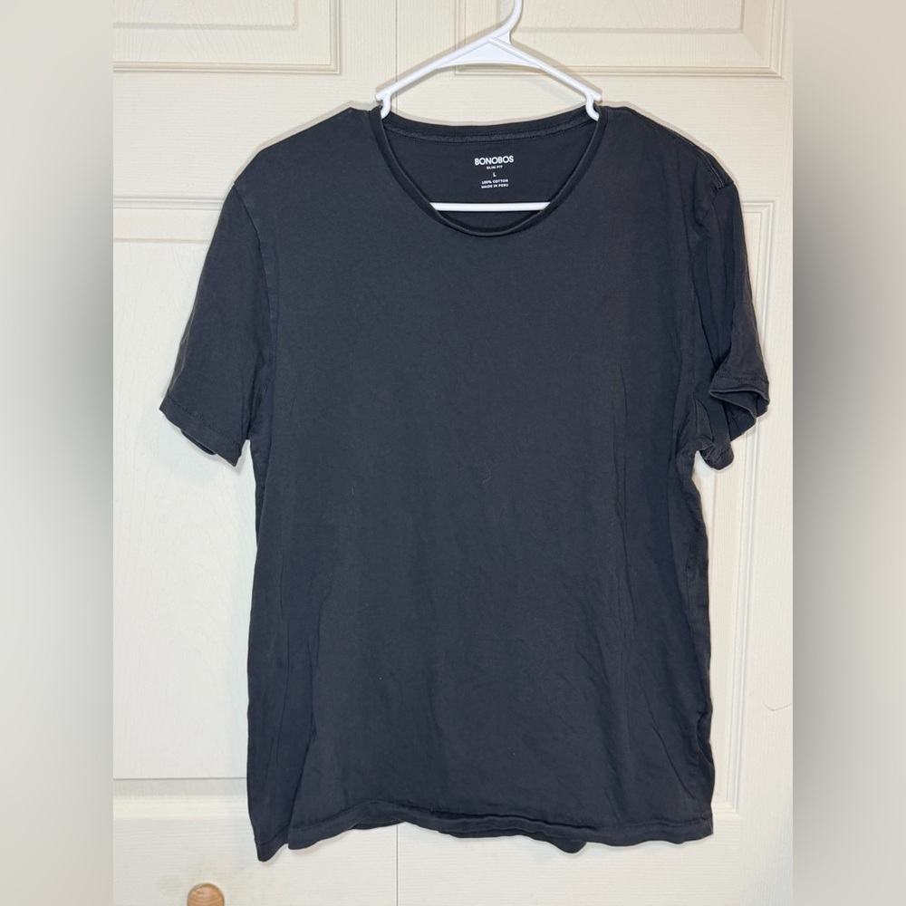 Bonobos Men's large slim fit black Short Sleeve T-shirt